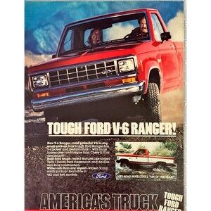 Ford V-6 Ranger "America's Truck: Car of the Year Off-Road Magazine Print Ad '83